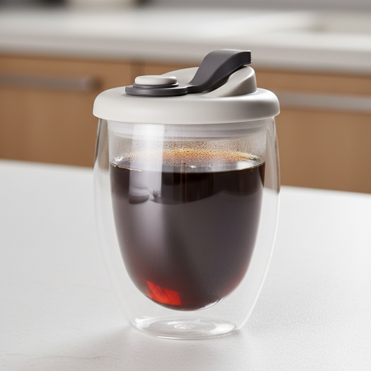 Glass Double Wall Travel Mug 350ml