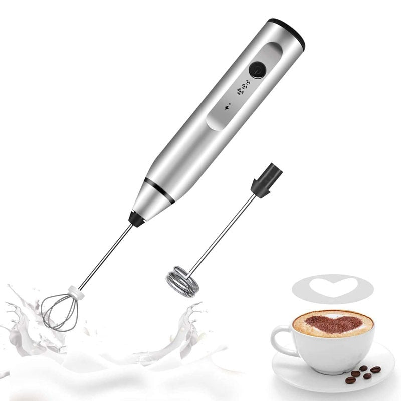 Handheld Milk Frother For Coffee, Electric Frother Wand Mixer For