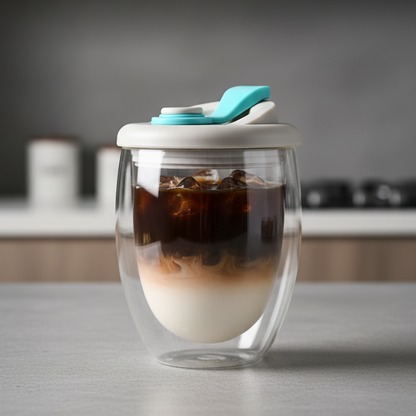 Glass Double Wall Travel Mug 350ml