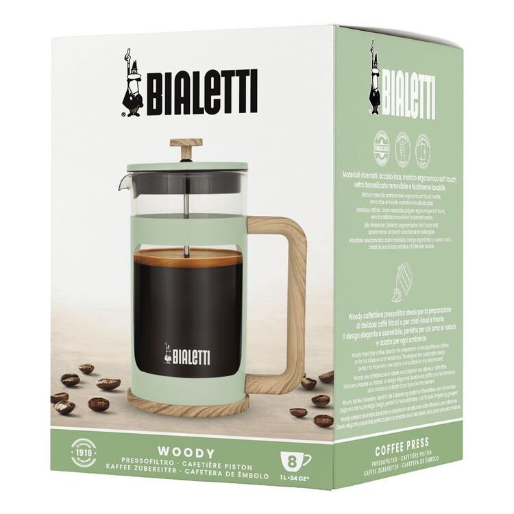 Bialetti Woody Pistachio Green French Press